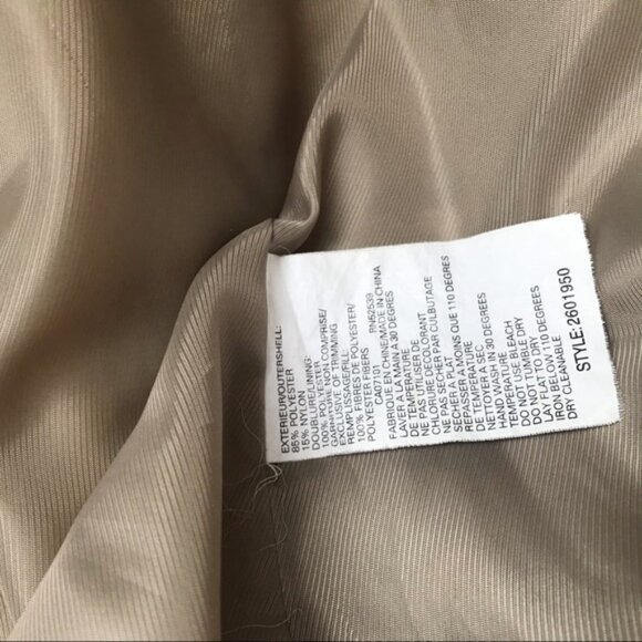 Jones New York Pearl Dual Tone Parka Jacket Coat Down Winter Cozy Tan Pockets M - Picture 13 of 16